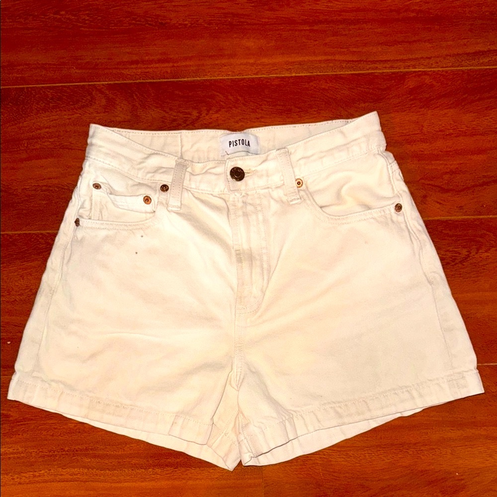 Pistola Cream Jean Shorts for Women